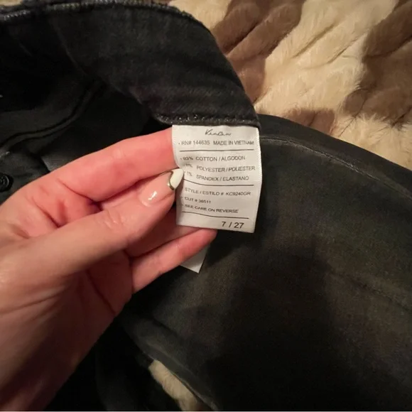KanCan Charcoal Distressed Skinny Jeans - Picture 5 of 8